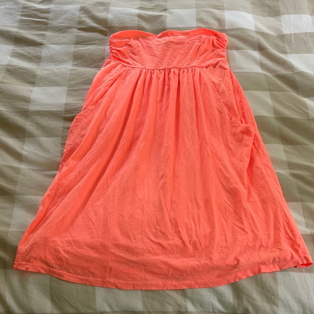 🧡🧡Bright Coral Tube Top Dress🧡🧡